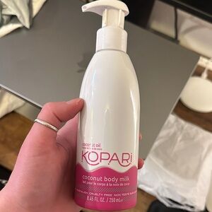 Kopari Coconut Body Milk - White and Pink Pump Bottle